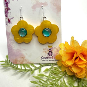 Yellow Flower Earrings