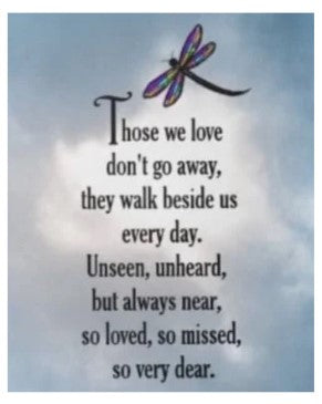 Glass Fused Dragonfly Memorial Pendant
