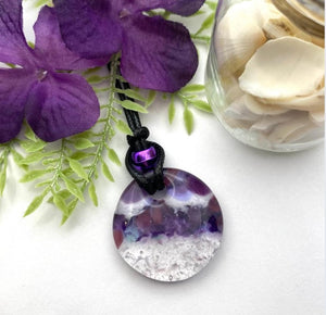 Customize the color of your  Glass Fused Donut Memorial Pendant - Smaller Version