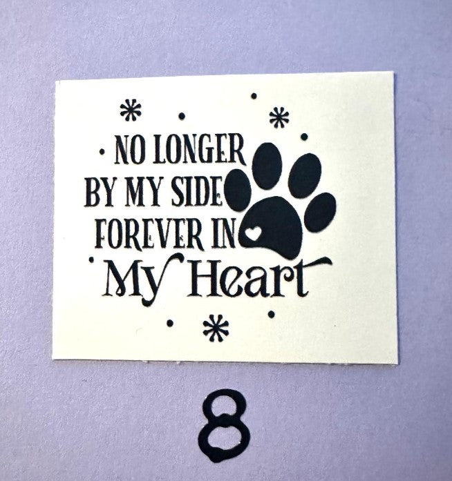 Customize your Memorial Glass Fused Heart- Color and Saying