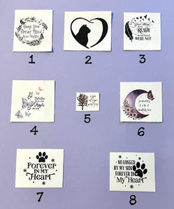 Customize your Memorial Glass Fused Heart- Color and Saying