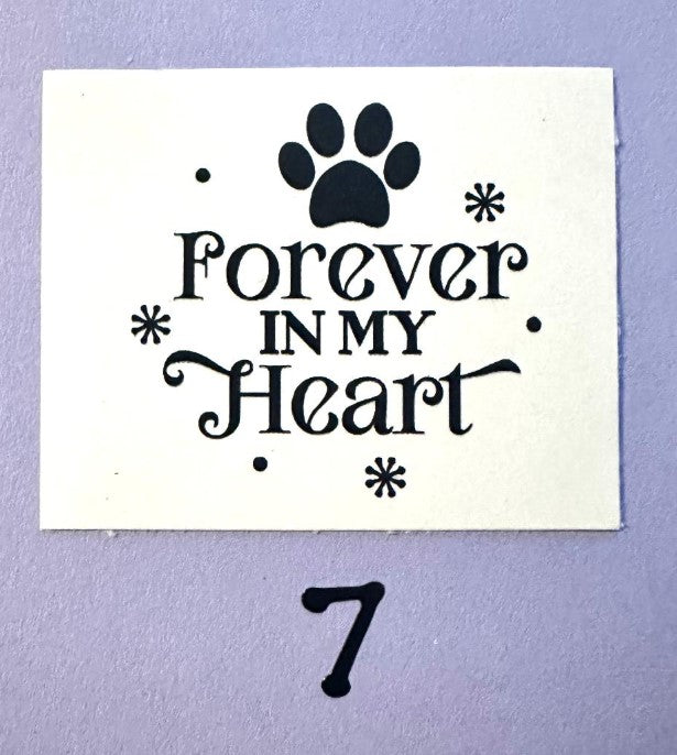 Customize your Memorial Glass Fused Heart- Color and Saying