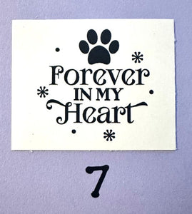 Customize your Memorial Glass Fused Heart- Color and Saying