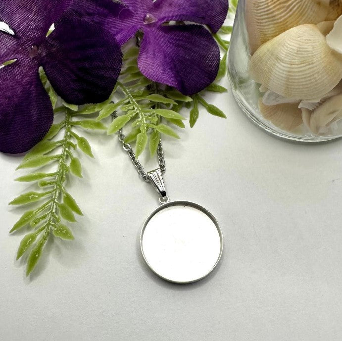 Design your own Round Hand Painted Glass Pendant