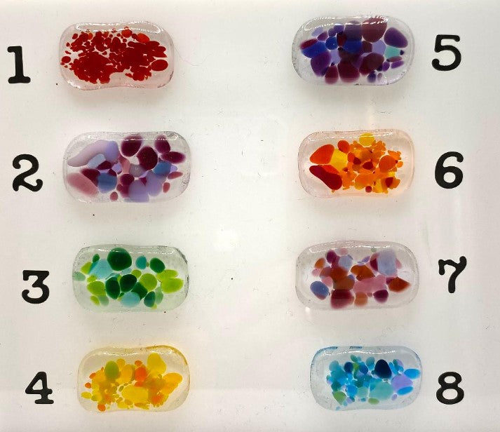 Customize the color of your  Glass Fused Donut Memorial Pendant