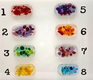 Customize the color of your  Glass Fused Donut Memorial Pendant