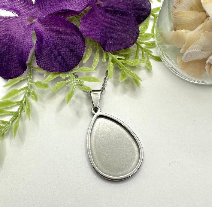 Design your own Hand Painted Glass Teardrop Pendant