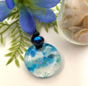 Customize the color of your  Glass Fused Donut Memorial Pendant - Smaller Version