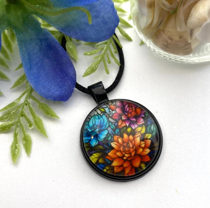 Floral Glass Pendant