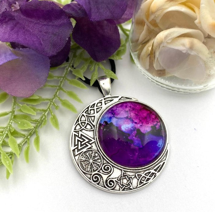 Purple Moon Pendant