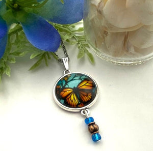 Glass Butterfly Pendant