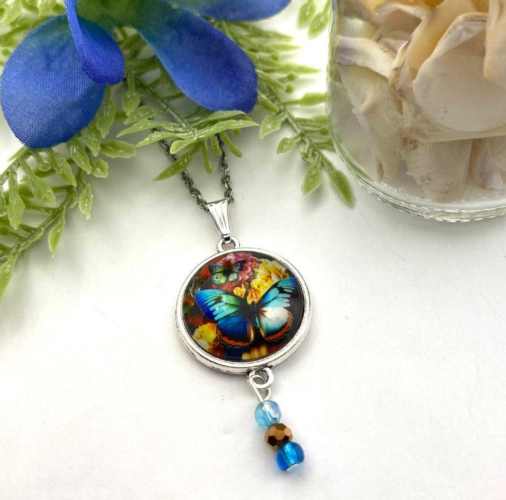 Glass Butterfly Pendant